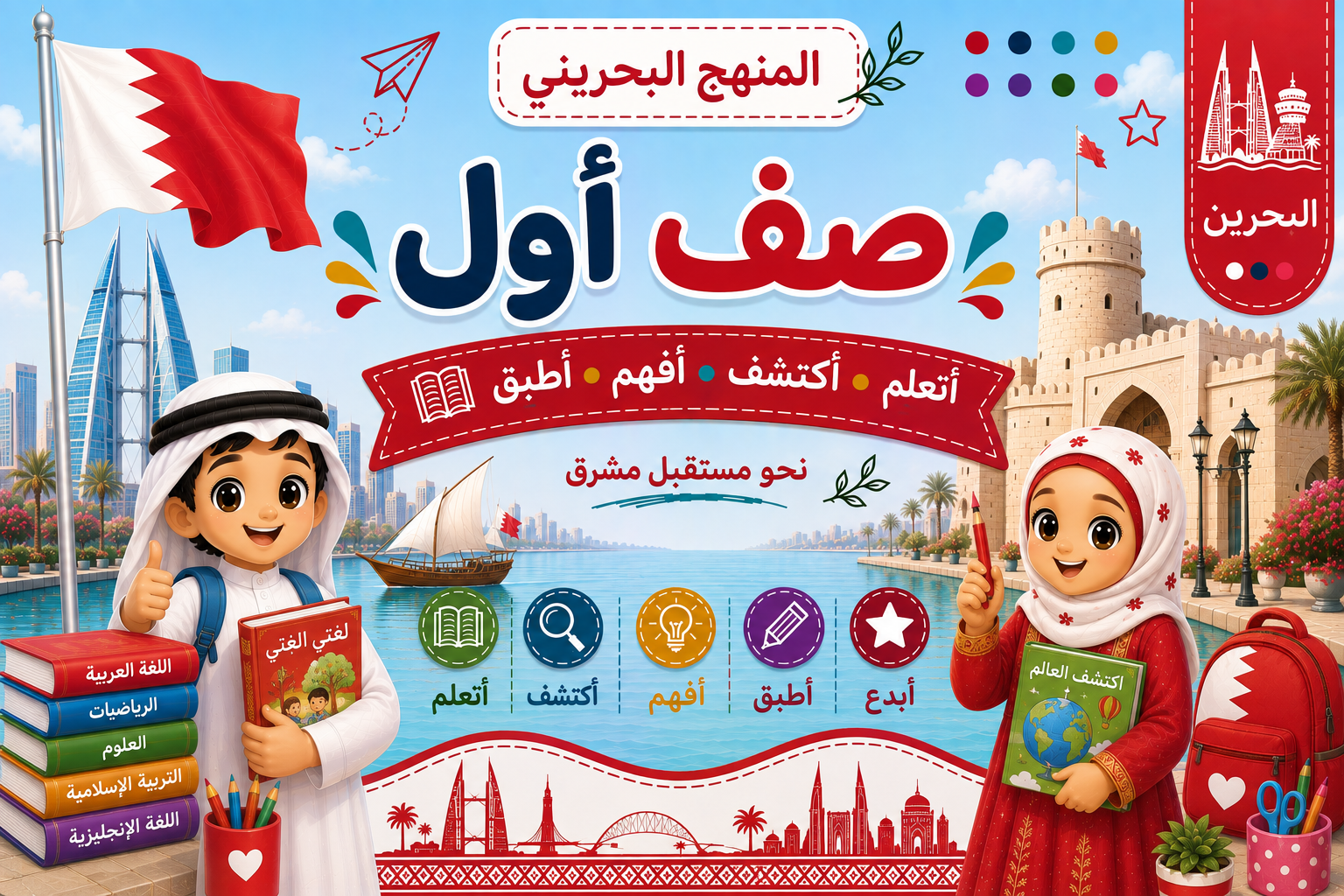 الصف الأول الإبتدائى " منهج البحرين "